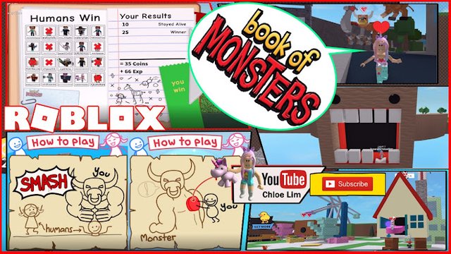 Roblox Gameplay Book Of Monsters Push The Buttons To Kill The Monsters Steemit - monster roblox