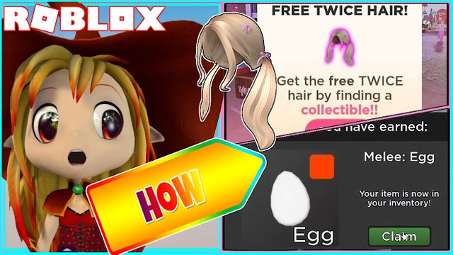 ROBLOX TWICE SQUARE & ARSENAL! HOW TO GET FREE HAIR AND EGG MELEE