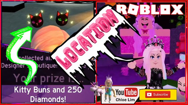 Roblox Gameplay Royale High Halloween Event Kittzilla S Homestore Kitty Buns All Candy Locations Steemit - roblox bear halloween