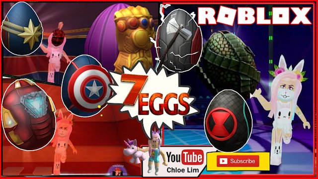 Roblox Gameplay Egg Hunt 2019 Scrambled In Time Getting Mc Egger 5 Superhero Infinity Gauntlet Eggs Steemit - roblox mc