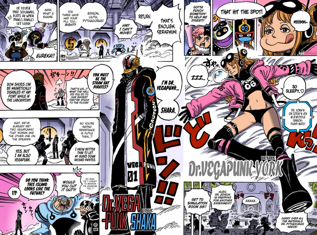 One Piece Chapter 1065 The Six Faces Of Vegapunk Colored Full