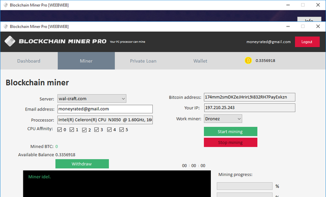 How To Easily Earn 0 5 Bitcoin In 2 Hours Using Blockchain Miner Pro - 