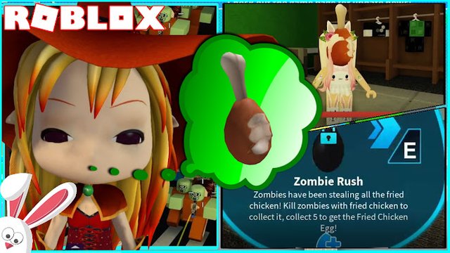 Roblox Gameplay Zombie Rush Getting Fried Chicken Egg Roblox Egg Hunt 2020 Steemit - rush roblox