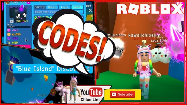 Roblox Gameplay Bubble Gum Simulator Codes New Rainbow World Pets And Islands Steemit - what are all the codes in roblox pets world