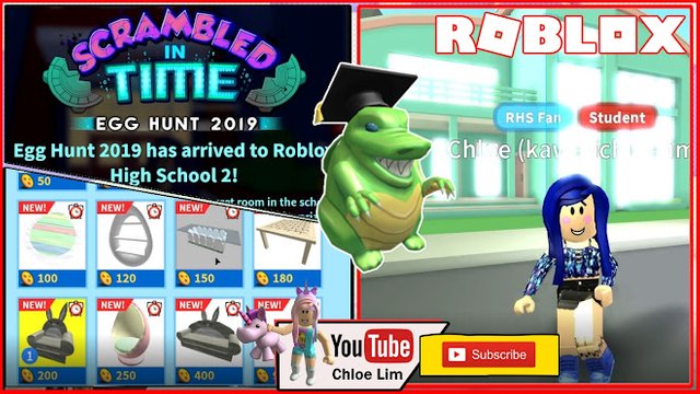 Roblox Gameplay High School 2 Getting The Scaled Eggducator Egg Easter Egg Hunt 2019 Steemit - roblox royale high all easter eggs