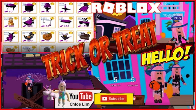 Roblox Gameplay Meepcity Trick Or Treat In Meepcity And Buying All The New Halloween Limited Furniture Loud Warning Steemit - how to get free plus roblox meep city