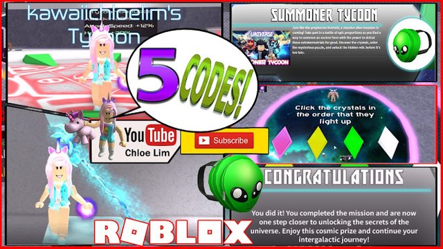 Roblox Gameplay Summoner Tycoon Universe Getting The Universe Event Alien Backpack 5 Codes Steemit - how to get alien backpack in roblox