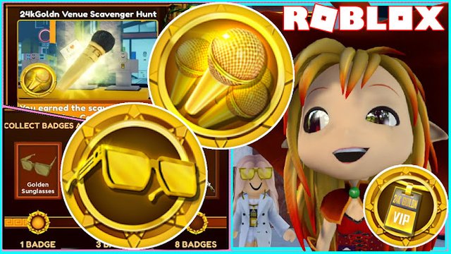 ROBLOX 24KGOLDN CONCERT EXPERIENCE! ALL GOLDEN MICROPHONES LOCATION! FREE 24KGOLDN CONCERT LANDYARD AND GOLD SHADES
