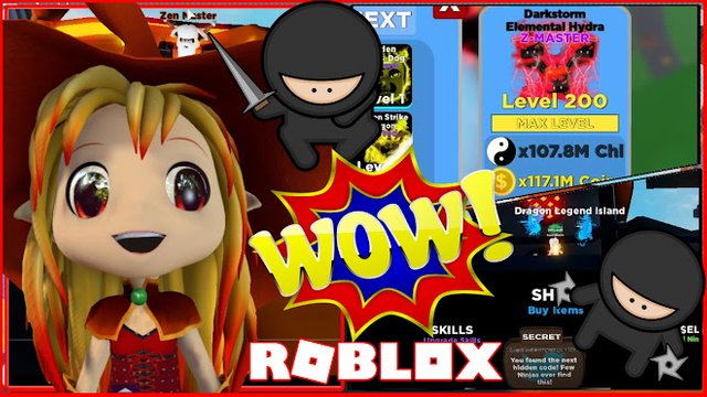 Roblox Gameplay Ninja Legends 4 New Secret Codes Dragon Legend Island And Z Master Pets Steemit - roblox ninja blox 3