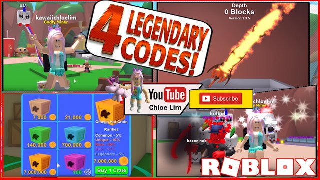 Roblox Gameplay Mining Simulator 100m 4 New Codes Legendary And Updates Steemit - codes for mining simulator in roblox