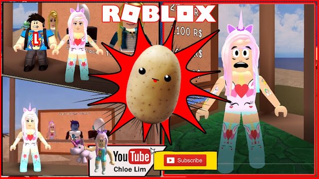 Roblox Gameplay Potato Panic Lots Of Oof Potatoes And Palm Trees Steemit - roblox oof really loud