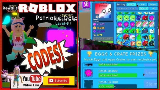 roblox bubble gum simulator pet codes 2019