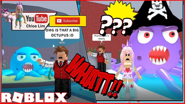 Roblox Gameplay Escape The Aquarium Obby Eaten By A Giant Octopus And Crossed Poop Steemit - tank fish roblox
