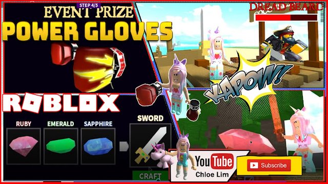 Roblox Gameplay Pirate Simulator Getting The Power Gloves Event Item Steemit - pirate animation roblox