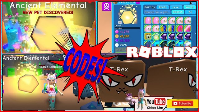 Roblox Gameplay Bubble Gum Simulator I Got More Than 2x Luck 3 New Codes Ancient Elemental Lots Of T Rex Steemit - roblox gameplay bubble gum simulator going to the beach