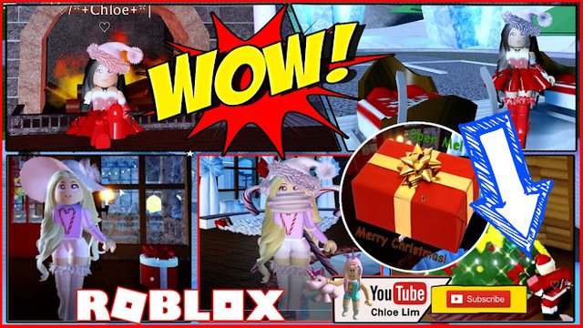 Roblox Gameplay Royale High I Met Santa And Got Lots Of Presents Steemit - roblox christmas gift 2018