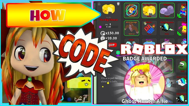 Roblox Gameplay Ghost Simulator Code The Big Cheese Godly Pet From Allie New Quest Steemit - roblox ghost simulator new code godly powerfull pets youtube