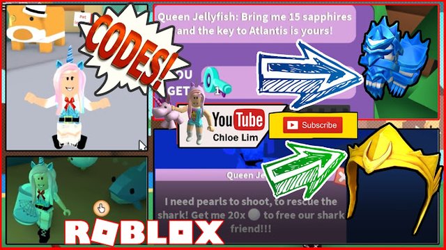 Roblox Gameplay Feed Your Pets Codes Aquaman How To Get The Water Dragon Claws Mera S Tiara Steemit - roblox blox hunt codes 2018