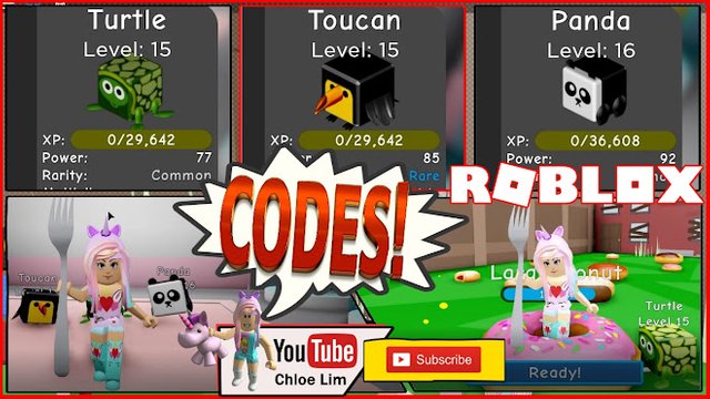 Roblox Gameplay Dessert Simulator 2 Codes Eating Lots Of Cakes And Donuts Steemit - ids for roblox loud