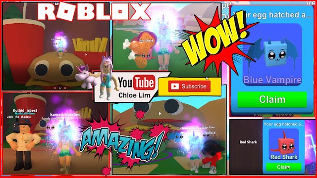 Roblox Gameplay Mining Simulator Blue Vampire And Red Shark Playing With Amazing Friends Steemit - roblox mining simulator pet bread boi