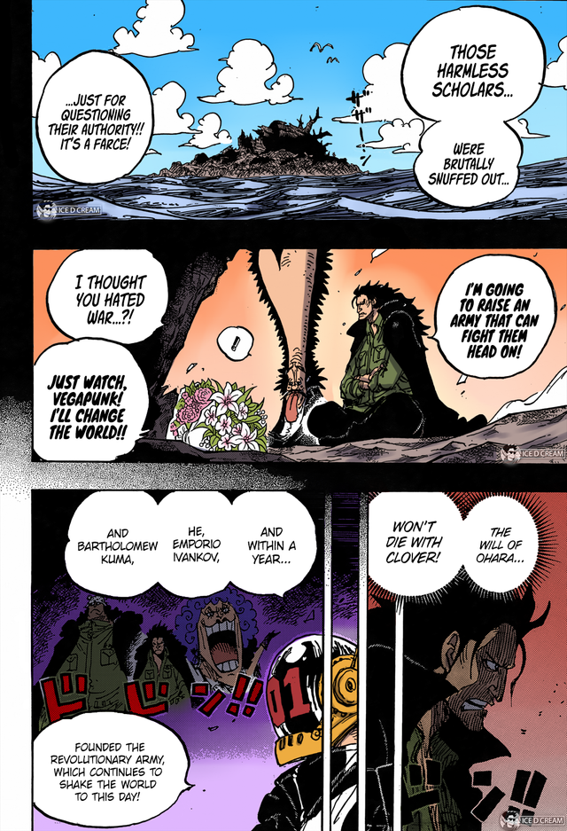One Piece Chapter 1066 The Will Of Ohara Colored Full