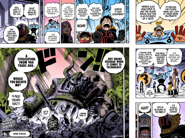 One Piece Chapter 1065 The Six Faces Of Vegapunk Colored Full