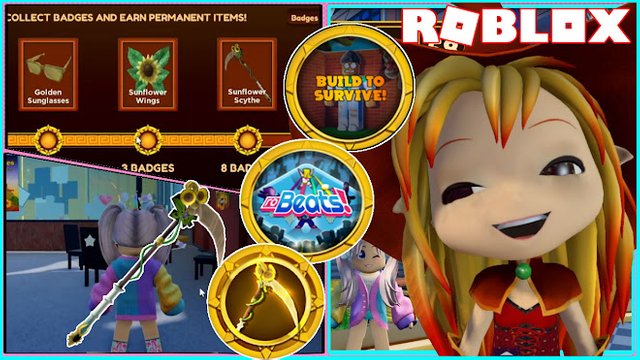ROBLOX 24KGOLDN CONCERT EXPERIENCE! ROBEATS, BUILD TO SURVIVE BADGES AND SUNFLOWER SCYTHE