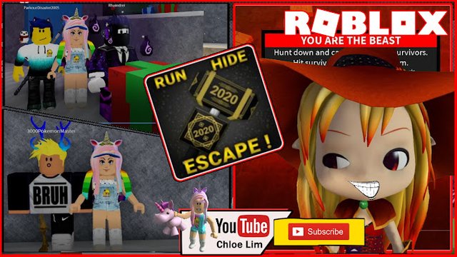 Roblox Gameplay Flee The Facility Got The 2020 Items Unicorn Beast With Wonderful Friends Steemit - hacking in roblox to escape the beast flee the facility