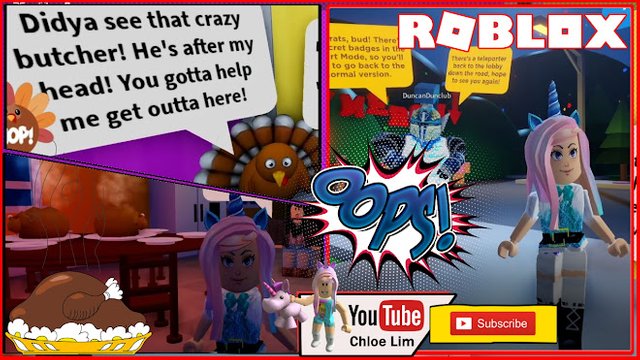 Escape The Crazy Butcher Shop Roblox Game How To Get Free Robux - roblox adventures escape the butcher shop obby evil murderer