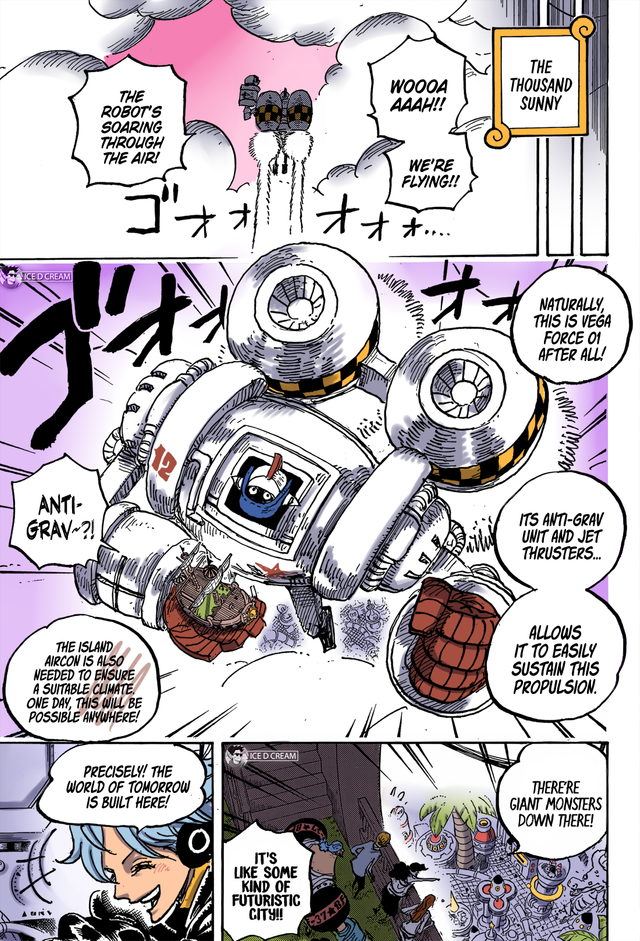 One Piece Chapter 1064 Colored full Egghead Research Stratum