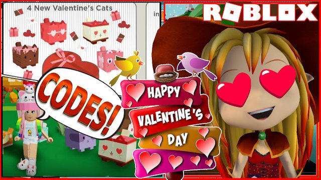 Roblox Gameplay My Cat Box Happy Valentine S Day 2 Codes And Getting The Valentine Kitty Steemit - red cat roblox