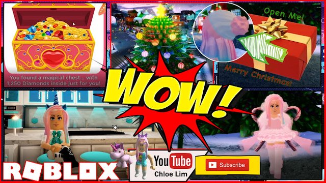 Roblox Gameplay Royale High 2 Chest Location For Diamonds And Getting Present From Santa Steemit - roblox royale high how to get diamonds