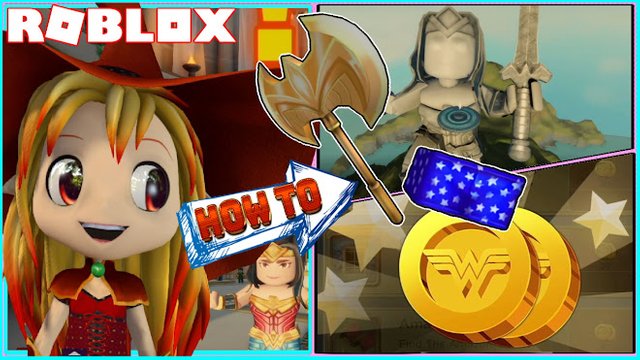 Roblox Gameplay Wonder Woman The Themyscira Experience How To Get Wonder Woman Shorts And Golden Axe Steemit - roblox axes