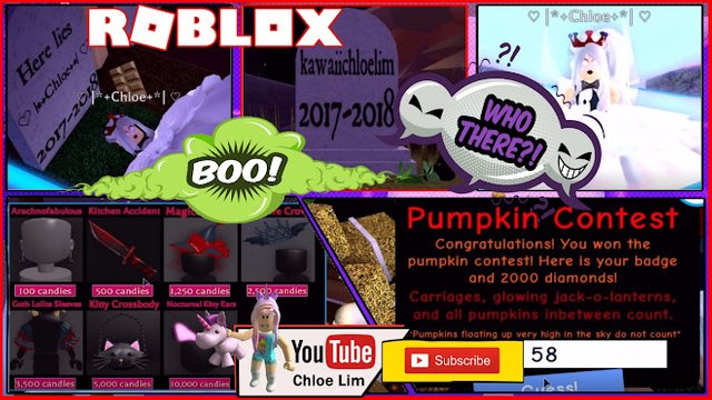Roblox Gameplay Royalloween Answer To The Pumpkin Guessing Contest Got 2000 Diamonds Steemit - mari link roblox