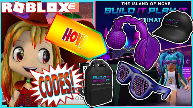 Roblox Gameplay Island Of Move All Build It Play It Event Codes For All Event Items Badges Steemit - roblox new event codes