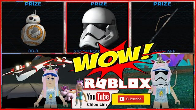 Roblox Gameplay Galactic Speedway Creator Challenge 3 Free Roblox Items Star Wars Bb 8 Stormtrooper Helmet And Rey S Staff Steemit - chloe roblox
