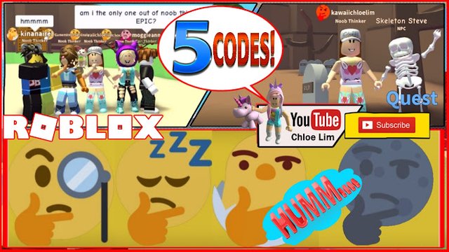 Roblox Gameplay Thinking Simulator 5 Codes Quests I - 