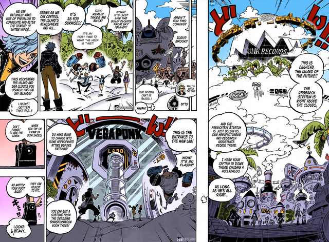 One Piece Chapter 1064 Colored full Egghead Research Stratum