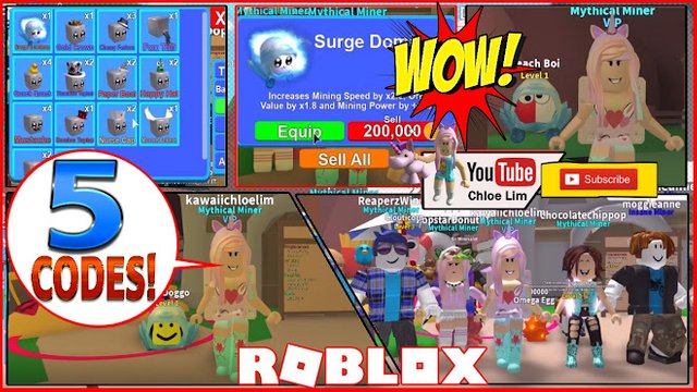 Roblox Gameplay Mining Simulator 5 Codes And Shoutout Sorry For Lag And Loudness Steemit - roblox mining simulator mythical hat crate codes