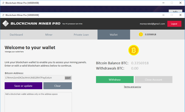 How To Easily Earn 0 5 Bitcoin In 2 Hours Using Blockchain Miner Pr!   o - 