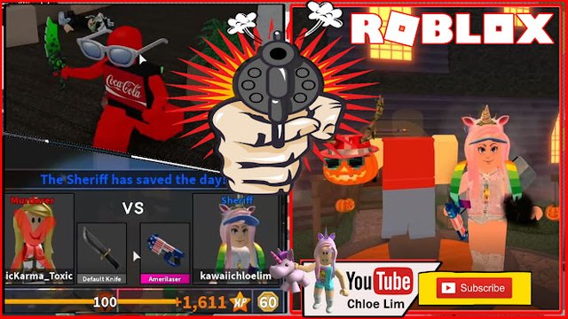 Roblox Gameplay Murder Mystery 2 Got A Free Pumpkin Pet Coca Cola Killer On The Loose Steemit - how to switch your game mode in roblox murder mystery