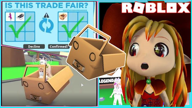 Roblox Gameplay Adopt Me Trading For The New Legendary Imagination Box Car Steemit - roblox adopt me trading box