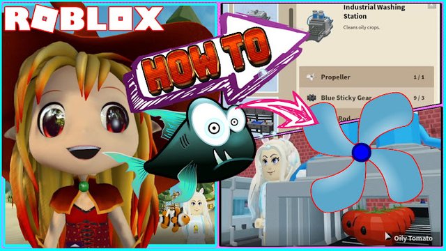 Roblox Gameplay Sky Block Fishing Industrial Washing Station Sprinklers And More Steemit - cartoon sky roblox