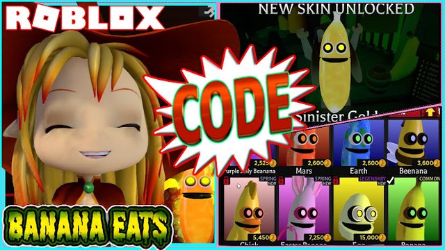 ROBLOX BANANA EATS! NEW CODE AND CHECKING OUT THE EASTER ITEMS