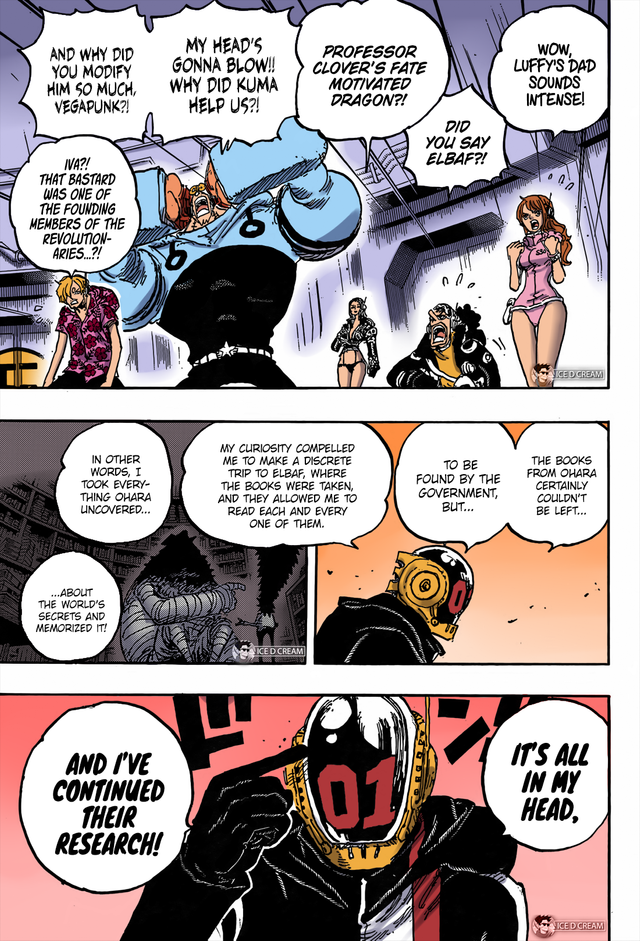 One Piece Chapter 1066 The Will Of Ohara Colored Full