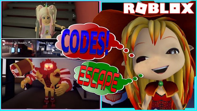 Roblox Gameplay Ronald Codes 10 Working Codes And Escaping Both Maps Steemit - roblox 10 codes