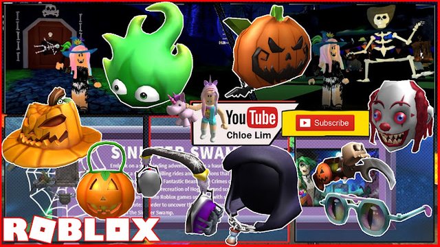 Roblox Gameplay Sinister Swamp Getting 9 More Hallow S Eve Event Items Loud Warning Steemit - roblox 2018 event deathrun