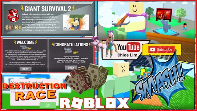 Roblox Gameplay Giant Survival 2 Event Giant Square Noob And Event Item Sabacc Playing Cards Steemit - item noob roblox