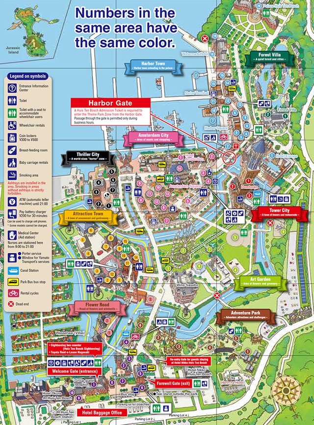 map of huis ten bosch