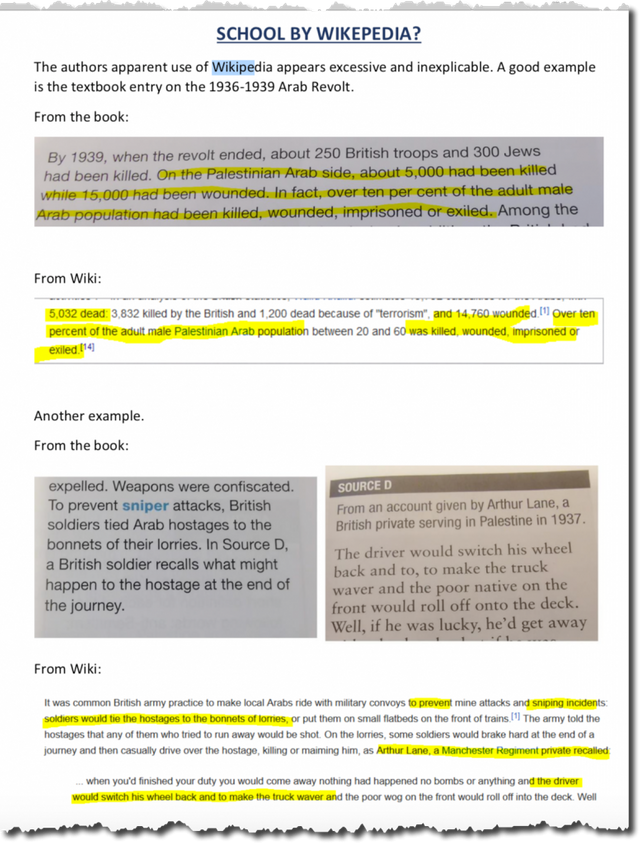 School by Wikipedia extract from David Collier’s report on UK Pearson Textbook.